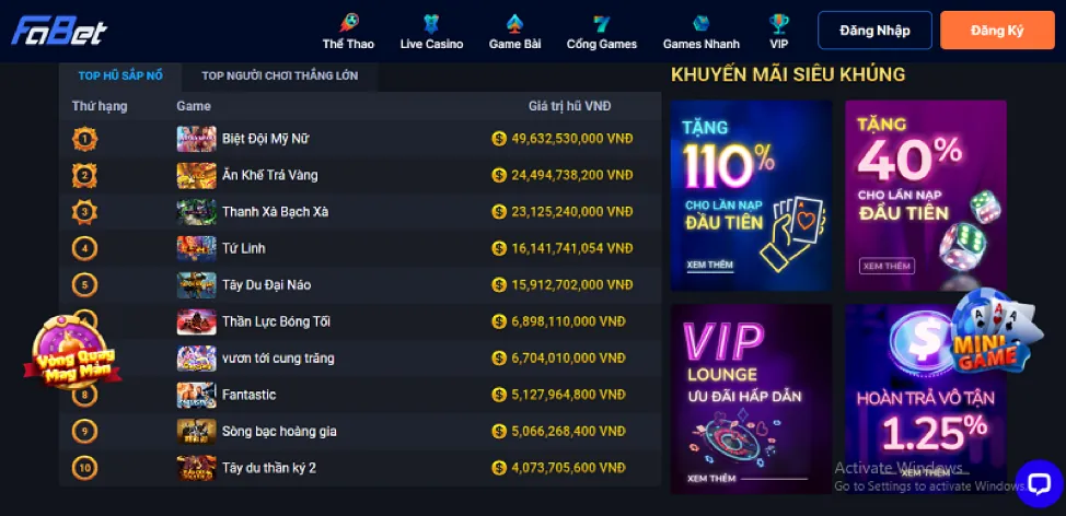 Chương trình VIP MWC Casino 67